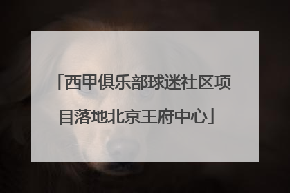 西甲俱乐部球迷社区项目落地北京王府中心
