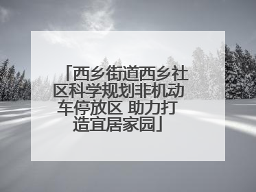西乡街道西乡社区科学规划非机动车停放区 助力打造宜居家园