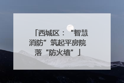 西城区：“智慧消防”筑起平房院落“防火墙”