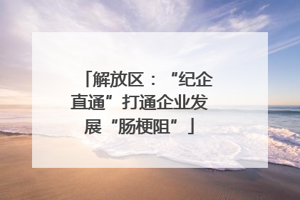 解放区：“纪企直通”打通企业发展“肠梗阻”