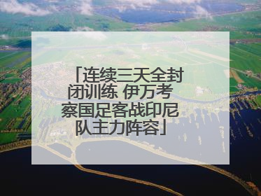连续三天全封闭训练 伊万考察国足客战印尼队主力阵容