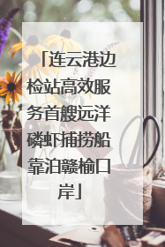 连云港边检站高效服务首艘远洋磷虾捕捞船靠泊赣榆口岸