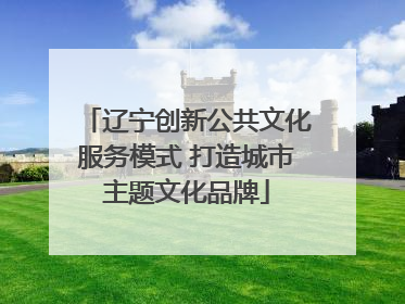 辽宁创新公共文化服务模式 打造城市主题文化品牌