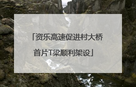资乐高速促进村大桥首片T梁顺利架设