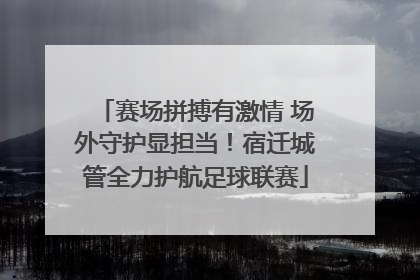 赛场拼搏有激情 场外守护显担当！宿迁城管全力护航足球联赛