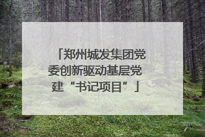 郑州城发集团党委创新驱动基层党建“书记项目”