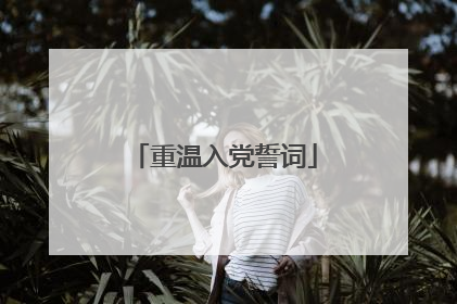 重温入党誓词