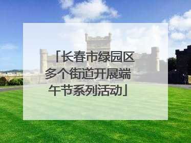 长春市绿园区多个街道开展端午节系列活动