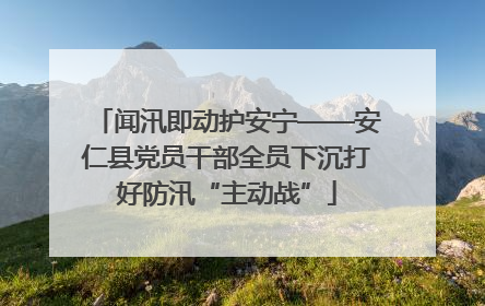 闻汛即动护安宁——安仁县党员干部全员下沉打好防汛“主动战”