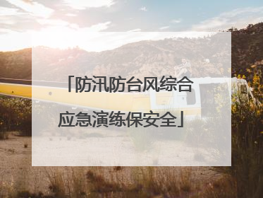 防汛防台风综合应急演练保安全