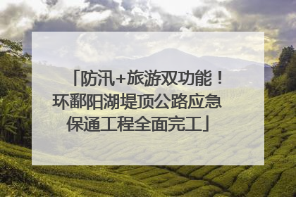 防汛+旅游双功能！环鄱阳湖堤顶公路应急保通工程全面完工