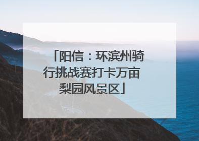 阳信：环滨州骑行挑战赛打卡万亩梨园风景区