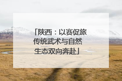 陕西：以赛促旅 传统武术与自然生态双向奔赴