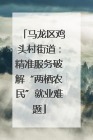 马龙区鸡头村街道：精准服务破解“两栖农民”就业难题