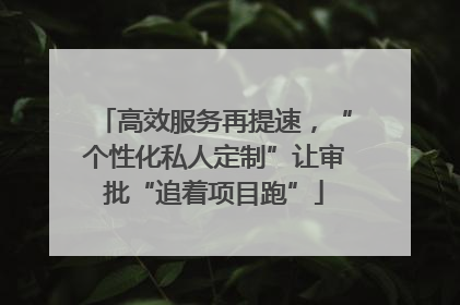 高效服务再提速，“个性化私人定制”让审批“追着项目跑”