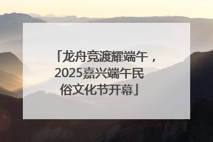 龙舟竞渡耀端午，2025嘉兴端午民俗文化节开幕
