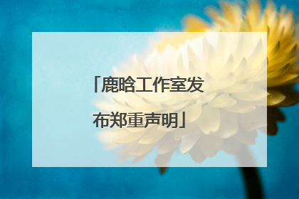 鹿晗工作室发布郑重声明