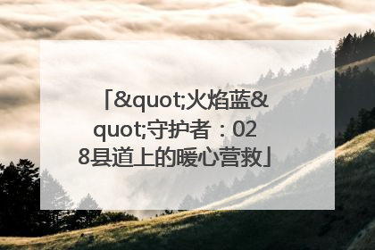 "火焰蓝"守护者：028县道上的暖心营救