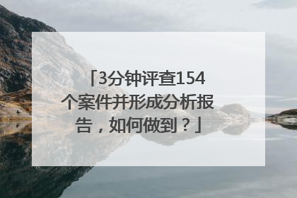 3分钟评查154个案件并形成分析报告，如何做到？
