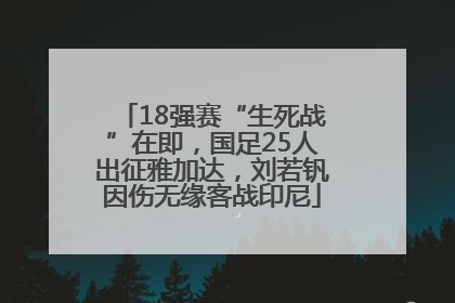 18强赛“生死战”在即，国足25人出征雅加达，刘若钒因伤无缘客战印尼