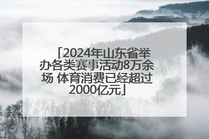 2024年山东省举办各类赛事活动8万余场 体育消费已经超过2000亿元