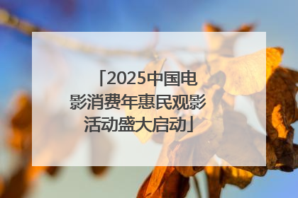 2025中国电影消费年惠民观影活动盛大启动