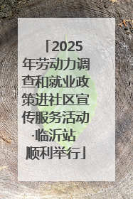 2025年劳动力调查和就业政策进社区宣传服务活动·临沂站 顺利举行
