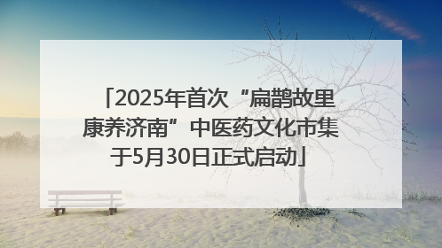 2025年首次“扁鹊故里 康养济南”中医药文化市集于5月30日正式启动