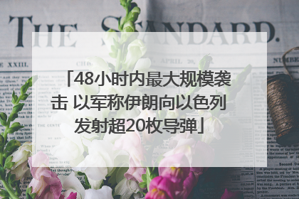 48小时内最大规模袭击 以军称伊朗向以色列发射超20枚导弹