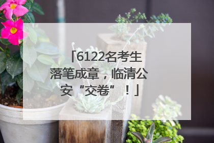 6122名考生落笔成章，临清公安“交卷”！