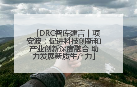 DRC智库建言丨项安波：促进科技创新和产业创新深度融合 助力发展新质生产力