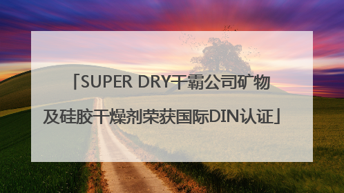 SUPER DRY干霸公司矿物及硅胶干燥剂荣获国际DIN认证